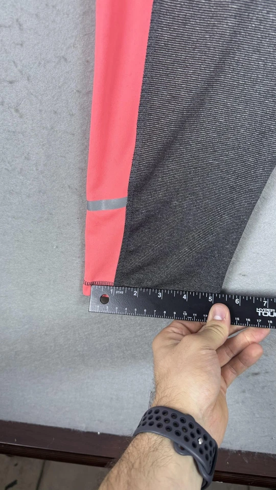 Pantalones deportivos deportivos deportivos para mujer gris medio rosa capri leggings reflectantes yoga Foto 2 de 4