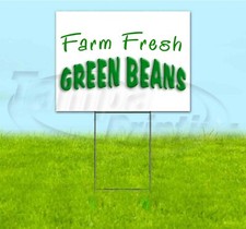 FARM FRESH GREEN BEANS 18x24 Yard Sign Corrugated Plastic Bandit Lawn PRODUCE