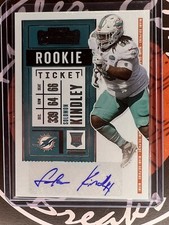 2020 Contenders Solomon Kindley Rookie Ticket Autograph Auto RC #228 Dolphins