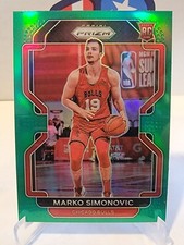 2021-22 Panini Prizm Green Marko Simonovic Rookie Chicago Bulls #166 Green Prizm