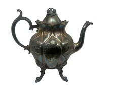 Antique Redfield & Rice New York Silver Plated Insulated Lidded Pitcher Patina