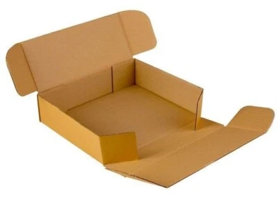 BENOLI Maxibriefkartons 140x100x50 mm B-welle einwellig 380g/m2 Klappdeckelkarton Braun