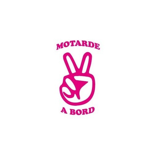 Autocollant "Motarde à Bord" Rose - Neuf Sous Emballage - Pour Moto, Casque Ou Voiture - Fabriqué En France