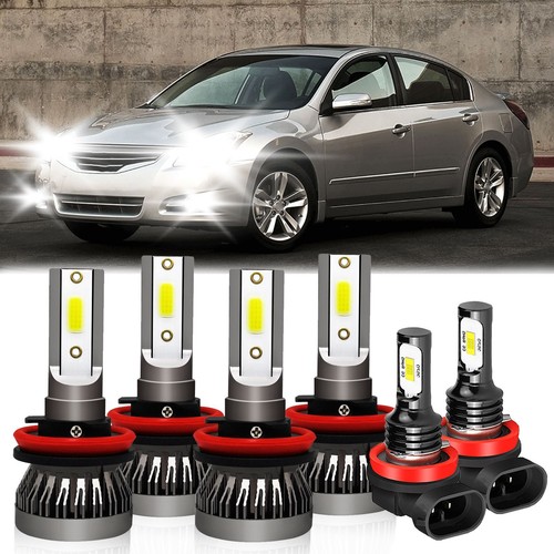 For Nissan Altima 2007-2018 Combo LED Headlight High Low + Fog light bulbs Kit