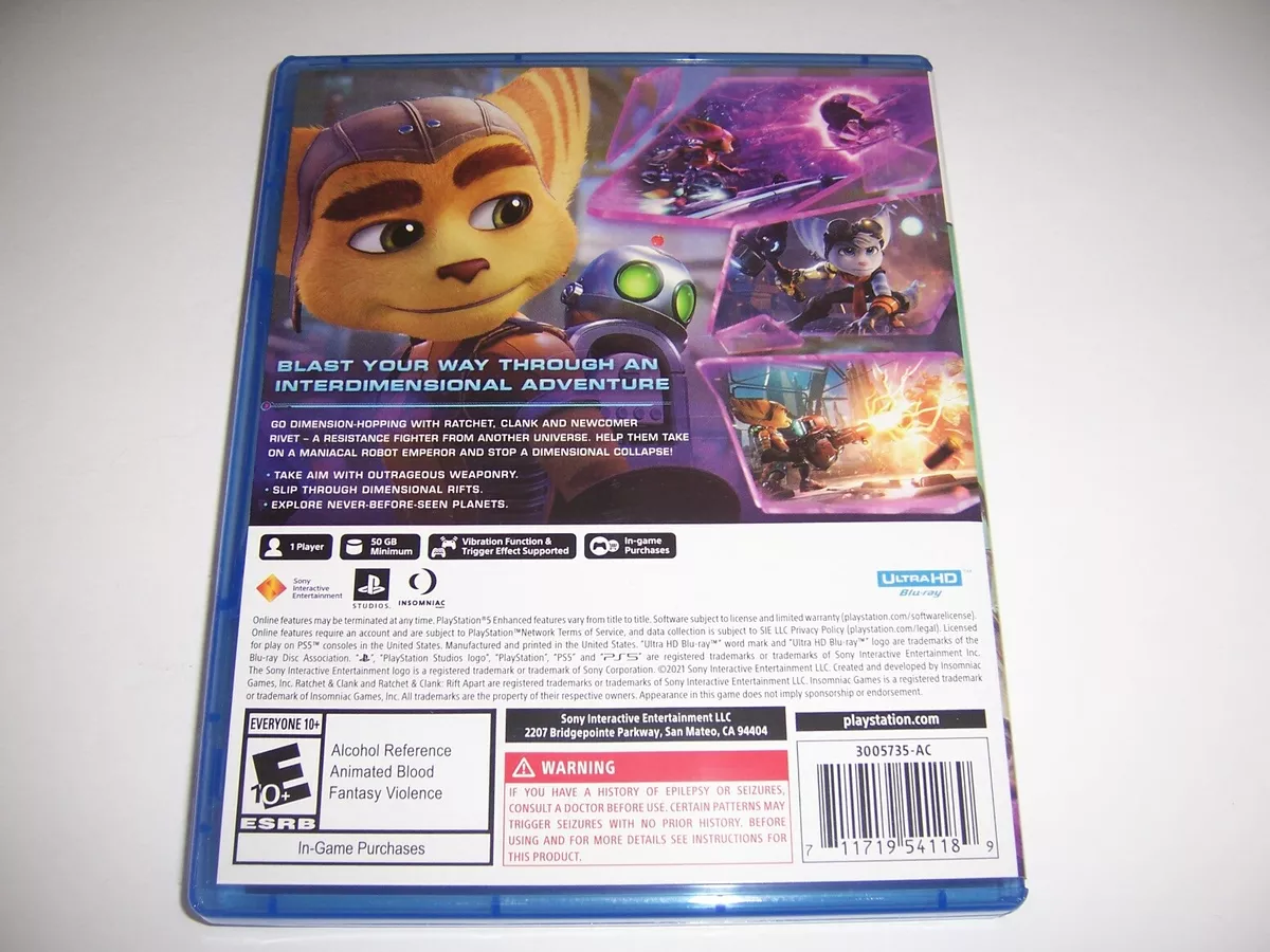 Ratchet & Clank: Rift Apart - Sony PlayStation 5 Brand New SEALED  711719541189