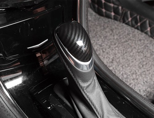 Carbon Fiber Style Center Console Gear Shift Knob Cover For Cadillac SRX 13-2016 - Imagen 6 de 6