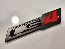 1ps  LS4 GRAND PRIX Fender Emblem Badge for ZR1 Chevrolet Silverado Black Red