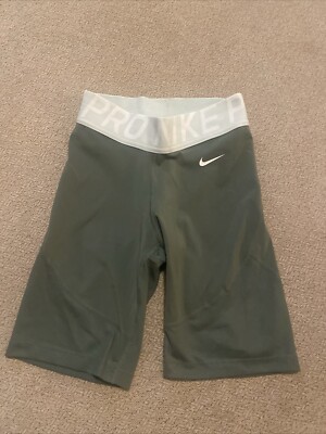 nike pro shorts olive
