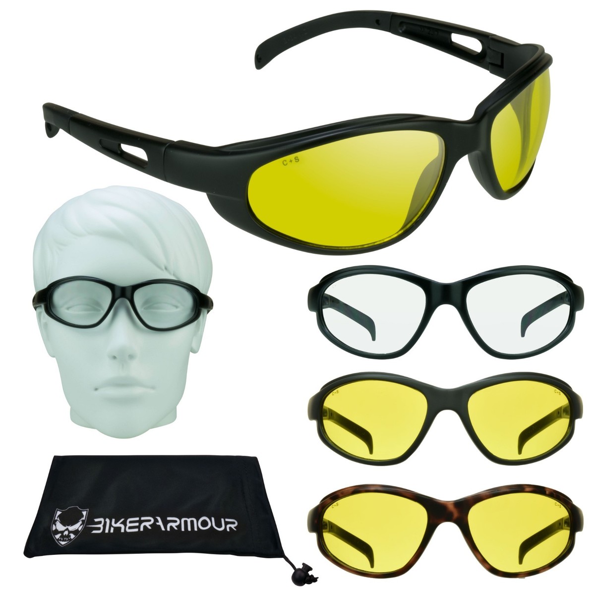 Z87 Yellow Safety Glasses Night Driving Sunglasses Motorcycle