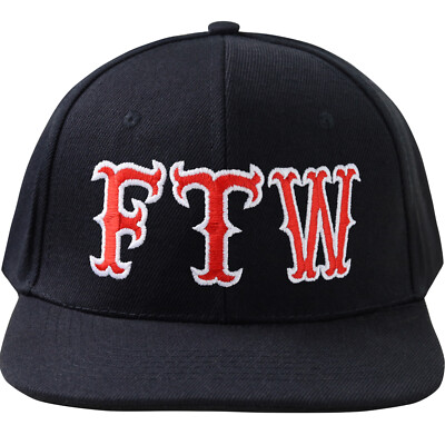 Snapback Cap mit Spruch | Kappe mit Motiv FTW | unisex Basecap schwarz