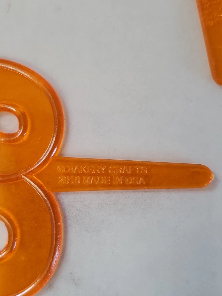 Lot Of 24 Orange 60th Birthday Anniversary Cupcake Picks Toppers Bakery Crafts - Image 3 of 3