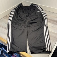 Vintage Adidas Black Tearaway Track Pants - Size XXL 34x32
