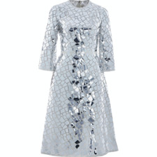 DOLCE & GABBANA Mirror Mosaic Dress - Silver - UK 8/IT 40 - £6500