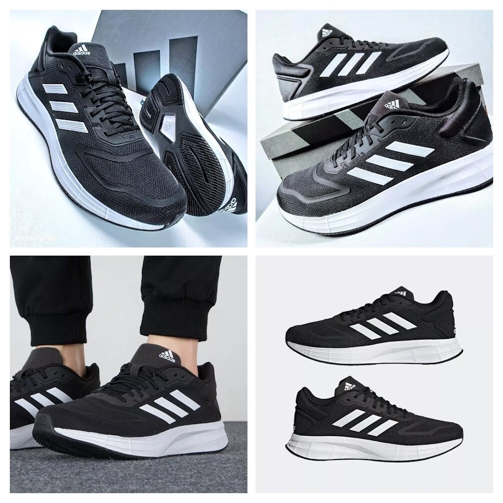 Adidas US 13 Men's  Black White Foam Comfort Mesh Runner Duramo 10   GW8336 New thumbnail 3