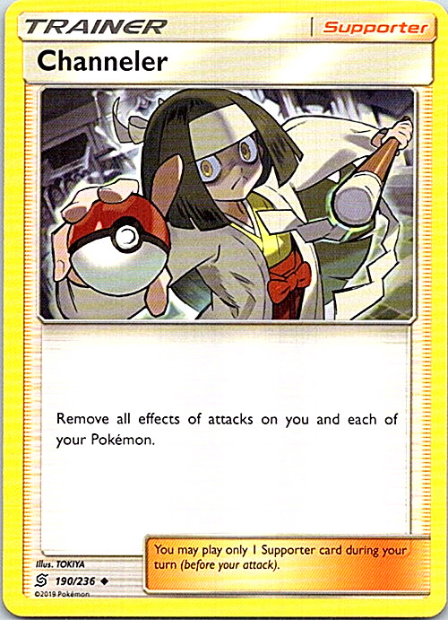 Channeler 190/236 Pokemon Unified Minds Regular Light Play