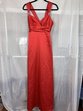 Alfred Anglo formal maxi dress rhinestone persimmon 7071 sz 0 wedding formal