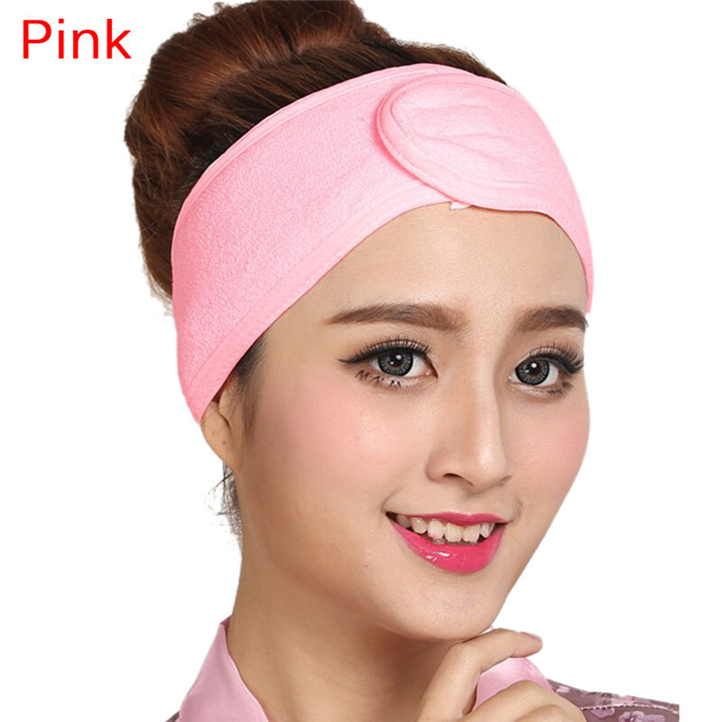 Women Soft Adjustable Towel Hair Wrap Head Band For Make Up Beauty Hair