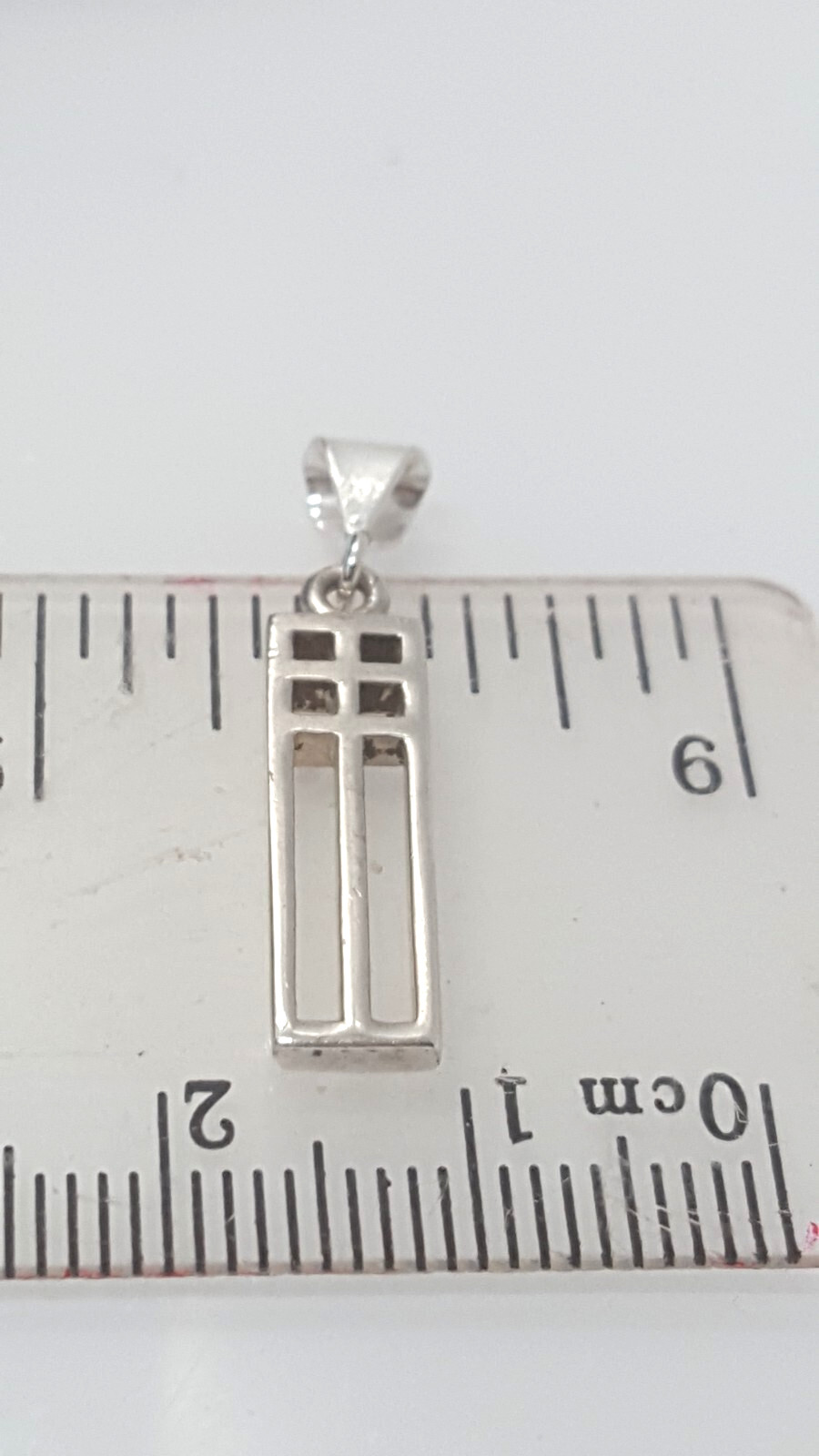 Gorgeous Sparkling Artistic Rectangle Pendant 925… - image 22