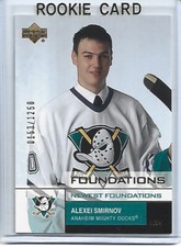 Alexei Smirnov-Ducks-2002-03 Upper Deck Foundations Rookie Card #144 (153/1250). rookie card picture
