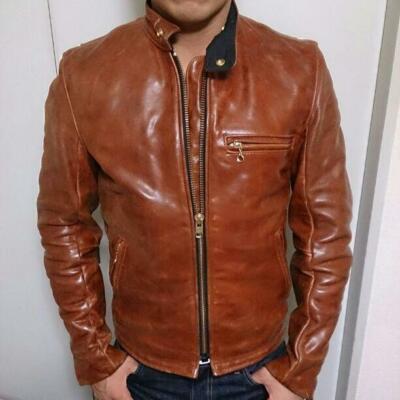 Vanson B Leather Single Riders Blouson Jacket Octagon Cowhide men