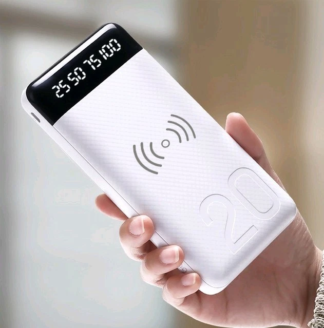 20000mAh Qi Fest Wireless Charger Power Bank Backup Battery for iPhone-Samsung - Image 3 of 4