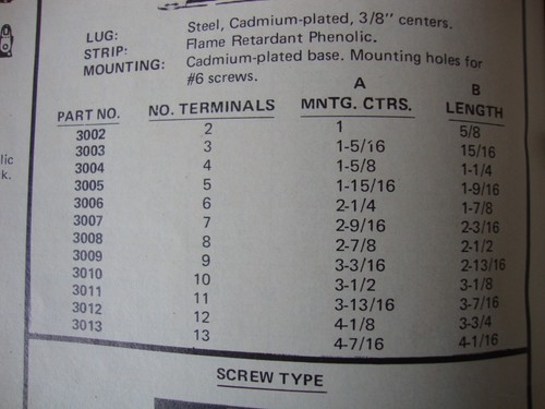 3005 HH SMITH terminal strip - SOLDER TYPE (QUANTITY OF 4EACH) - Picture 3 of 4