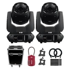 JMAZ Lighting JZ3011 Attco Spot 200 DMX LED Moving Head Light Fixtures Pair
