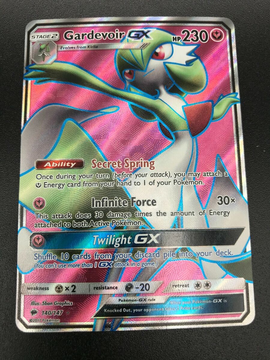 Gardevoir GX FULL ART ULTRA RARE 140/147 SM Burning Shadows Pokemon HOLO NM  2017