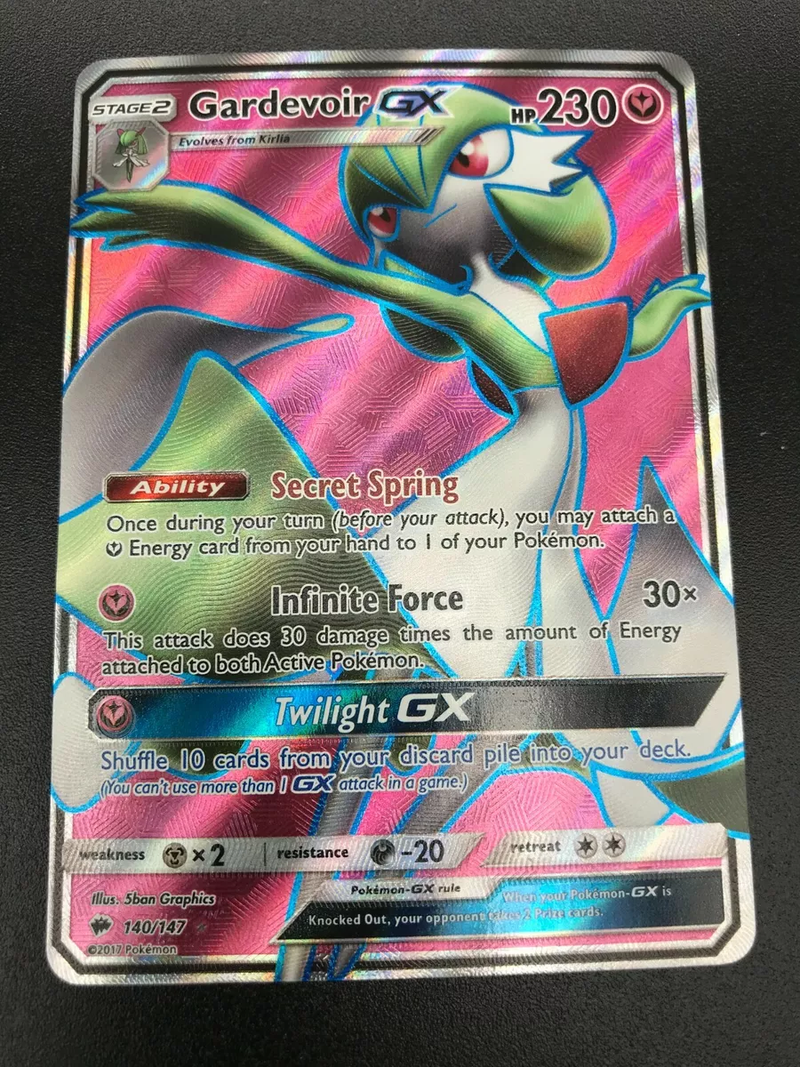 Pokemon 2017 SM#3 Light Consuming Darkness Gardevoir GX Secret Rare  Holofoil Card #055/051