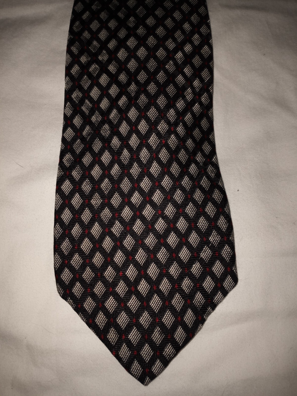 😃Robert Talbott Studio Black Silver Diamond Tie … - image 3