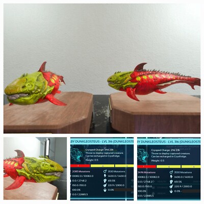 ARK ASCENDED PVE OFFICIAL PAIR BABY DUNK IRONMAN TOP STATUS  PC/XBOX/PS