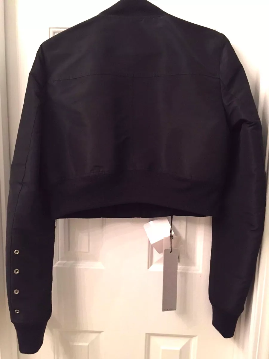 NWT RICK OWENS Glitter Cropped Bomber Jacket SIZE 46(IT)/US(10)