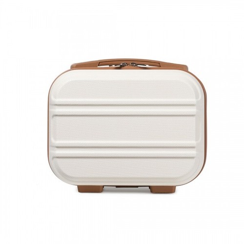 Cream 12/20/24/28Inch Hard Shell ABS Suitcase 4 Wheels Cabin Luggage Travel Bag - Picture 2 of 28