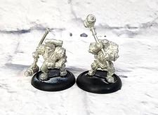 VTG Privateer Press WARMACHINE Enanos Forge Guard Metal Miniature Figure LOT 2X