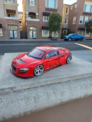 200mm 1/10 Custom Paint AUDI R8 Body Only - 4Tec2 HPI TT02 DC10 YD2 MST F2D2