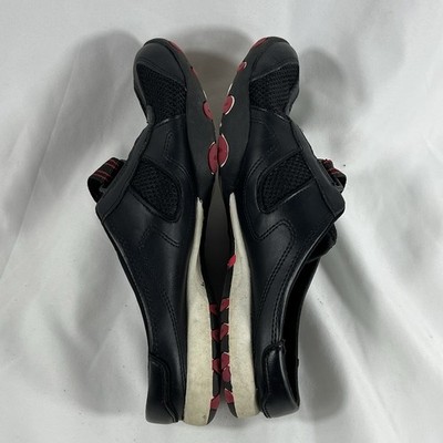 Vintage Y2K Lower East Side Black Red Strap Sneakers Women's 6.5