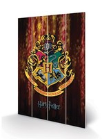 Harry Potter Hogwarts Wappen Holzdruck Pyramide International