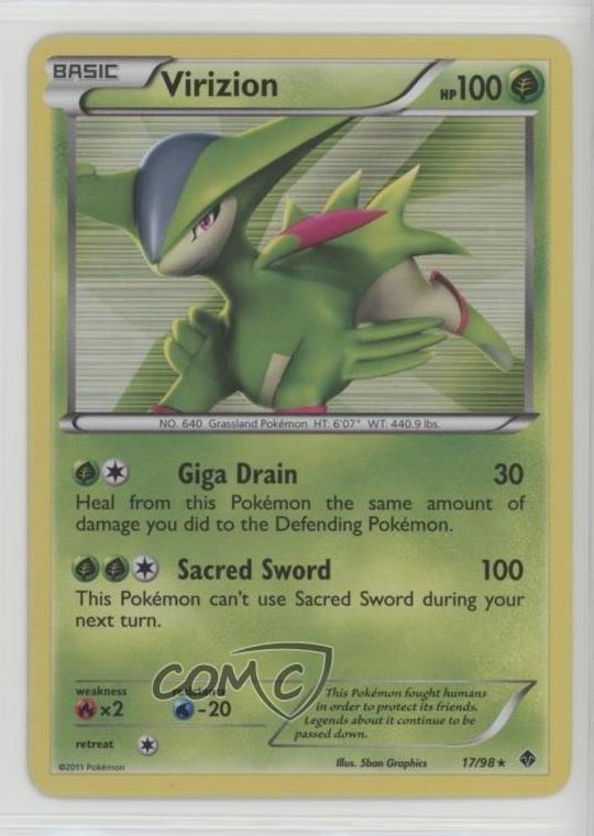 Virizion Pokémon Black & White: Emerging Powers #17