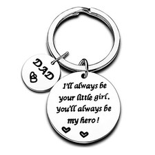 Dad Gifts From Son Daughter Dad Keychain Hero Dad Keychain from Little Girl
