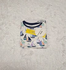 Little Sleepies SEAS THE DAY SAILBOAT Two Piece Pajamas SIZE 5/6 NIB NEW