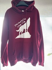 Hungry like the wolf! Wine red Hoodie Size L No damage! Excellent Condition!