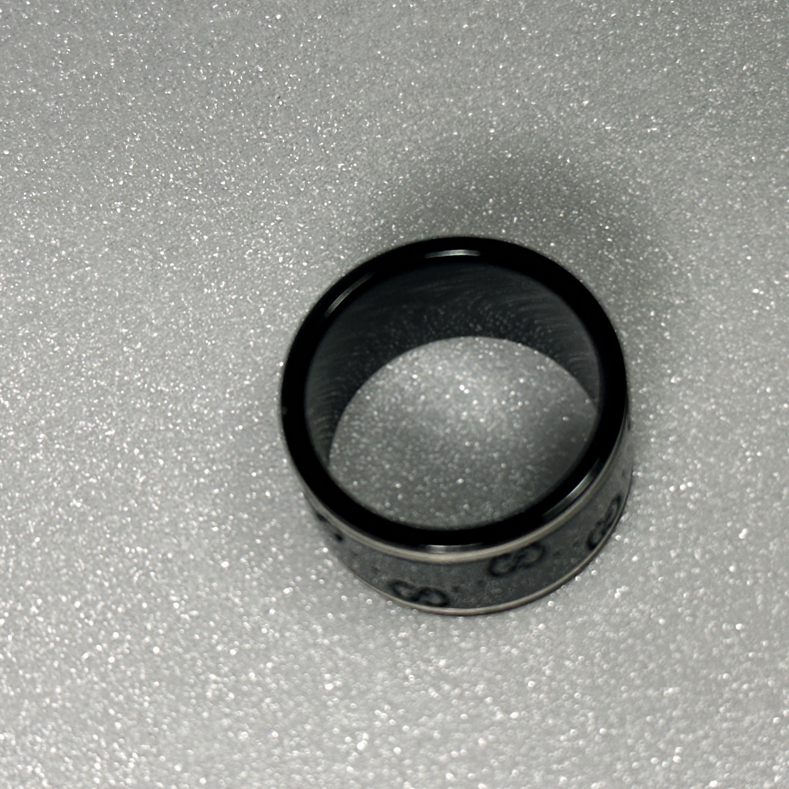 GUCCI Icon Ring, Embossed Interlocking G, Ceramic… - image 3