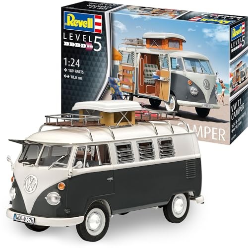 Revell 1/24 VW T1 Camper Van Model Kit 07674 Plastic Unpainted