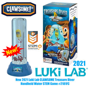 New 2021 Luki Lab CLAWSOME Treasure Diver Handheld Water STEM Game #2181FC