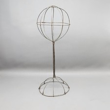 Vintage Wire Hat and Wig Stand Millinery Store Tabletop Rustic Display