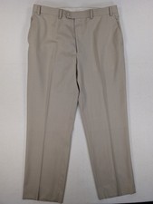 Michael Kors Men's Beige Classic Fit Wool-Blend Suit Pants Size 36W 30L