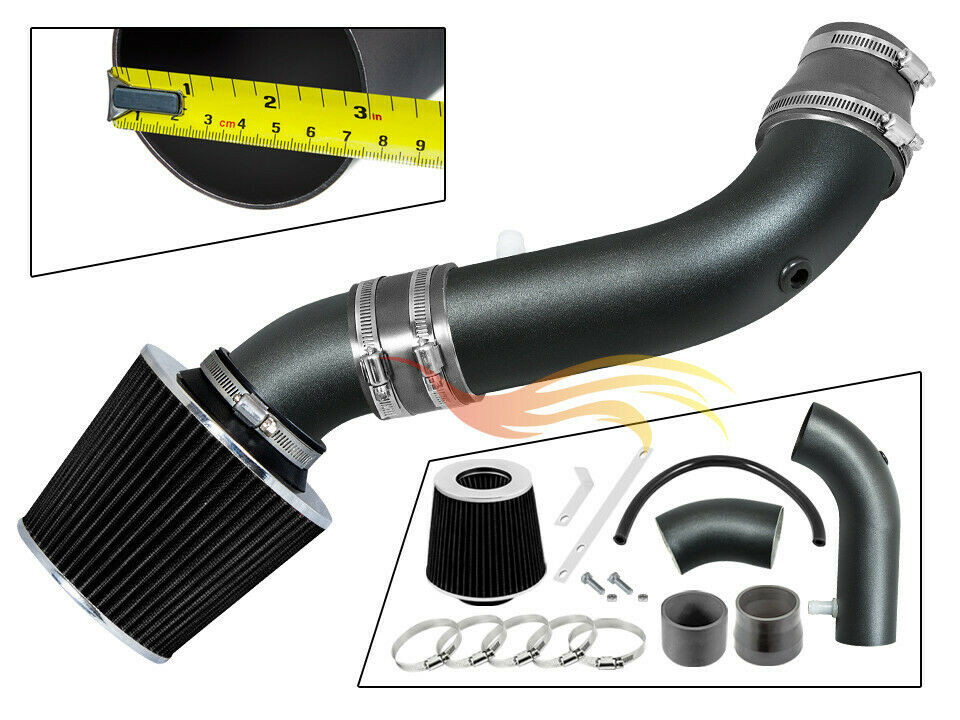 BCP RW GREY For 2007-2011 JEEP Wrangler 3.8L V6 Racing Ram Air Intake Kit+Filter