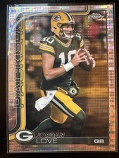 2025 Topps Chrome #109 Jordan Love Pulsar Refractor SP Green Bay Packers 