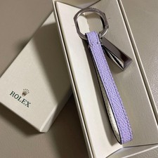 ROLEX New Lavender Color Logo Design Metal Leather Novelty Item w/Box