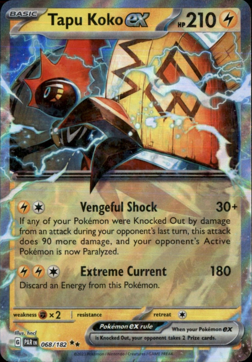 Tapu Koko ex Holo Double Rare SV04: Paradox Rift 068/182 NM | eBay